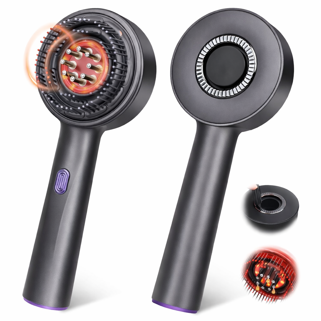 Electric Scalp Massager with Red Light Therapy